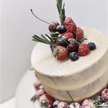Small Semi Naked Cake with Berries
